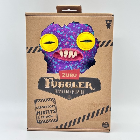 Zuru Fuggler Funny Ugly Monster Plush Toy - Laboratory Misfits Edition (Squidge) - Picture 1 of 10